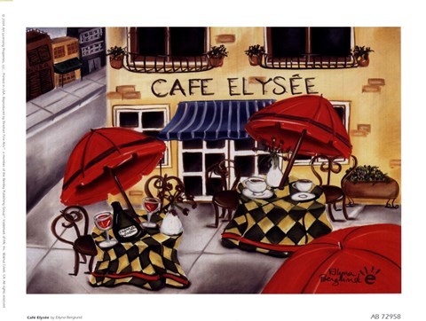 Framed Cafe Elysee Print