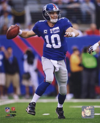 Framed Eli Manning 2010 Action Print