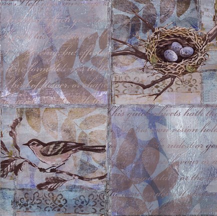 Framed Florentine Songbird II - mini Print