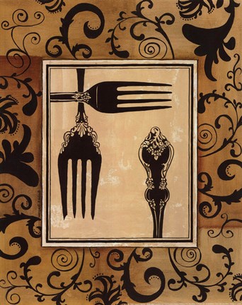 Framed Forks Print