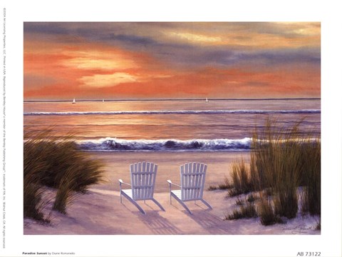 Framed Paradise Sunset Print