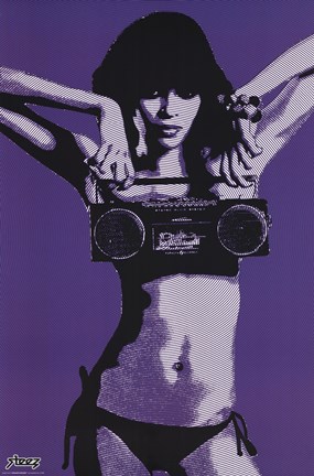 Framed Bikini Boombox Print