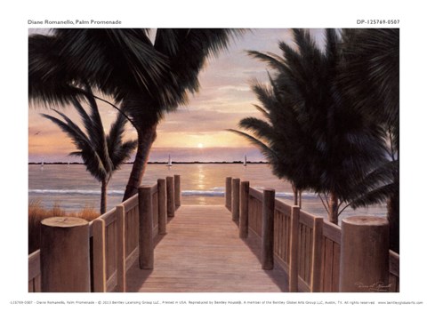 Framed Palm Promenade Print