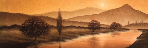 Framed Sunrise Landscape II Print