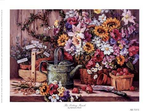 Framed Potting Bench Print