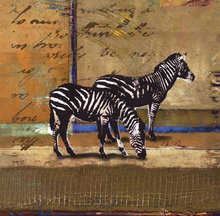 Framed Serengeti Zebra Print
