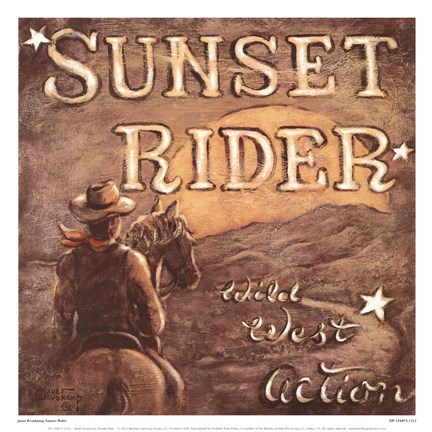 Framed Sunset Rider Print