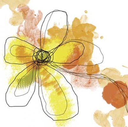 Framed Butterfly Flower II Print