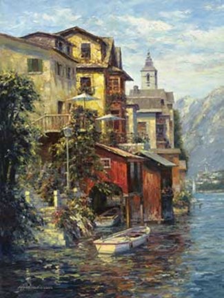 Framed Lakeside, Hallstatt II Print