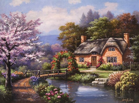 Framed Spring Creek Cottage Print