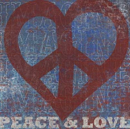 Framed Imagine Peace Love Print