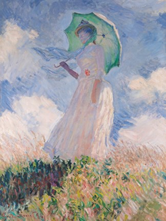 Framed Woman with Parasol Print