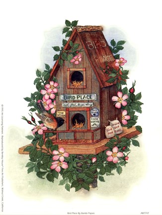 Framed Bird Place Print