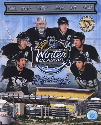 Framed Pittsburgh Penguins 2011 NHL Winter Classic Composite Print