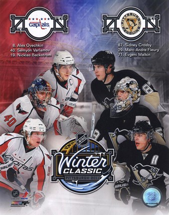Framed 2011 NHL Winter Classic Matchup Composite Print
