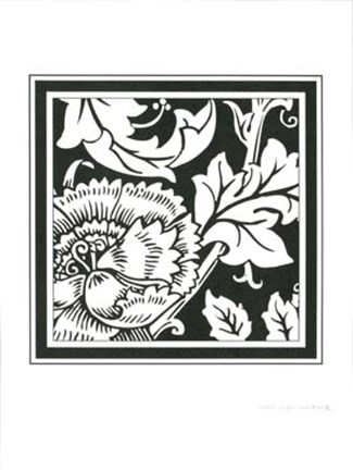 Framed Graphic Floral Motif III Print