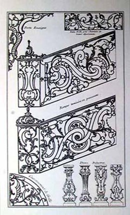 Framed Stair Balustrade II Print