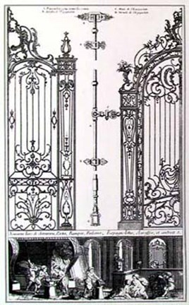 Framed Ornamental Gates II Print