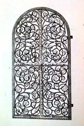Framed Wrought Iron Gate VI Print