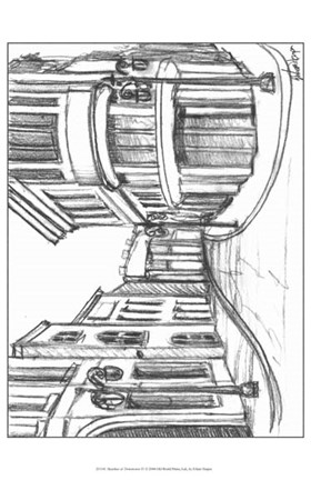 Framed Sketches of Downtown IV Print