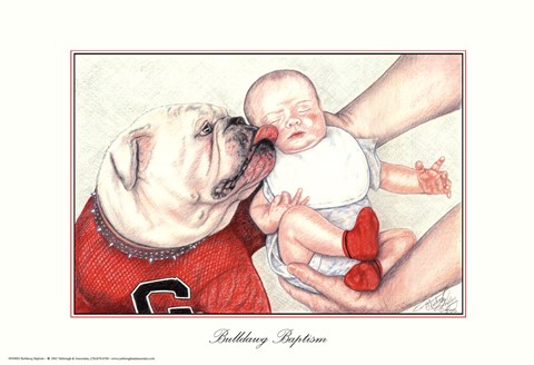 Framed Bulldawg Baptism Print