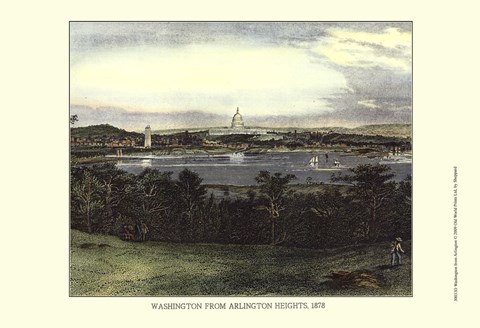 Framed Washington From Arlington Print