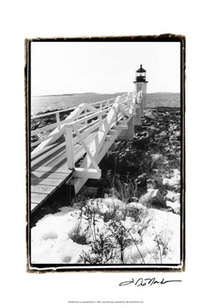 Framed Snow at Marshall Point Print