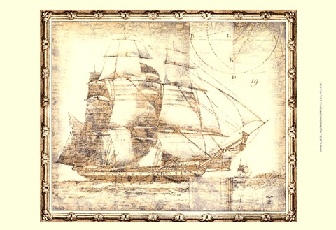 Framed Small Ghost Ship I (P) Print