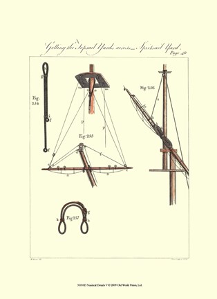 Framed Nautical Details V Print