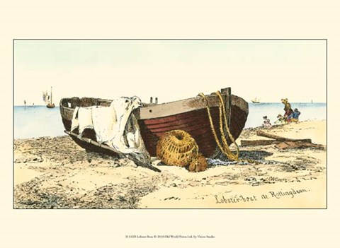 Framed Lobster Boat Print