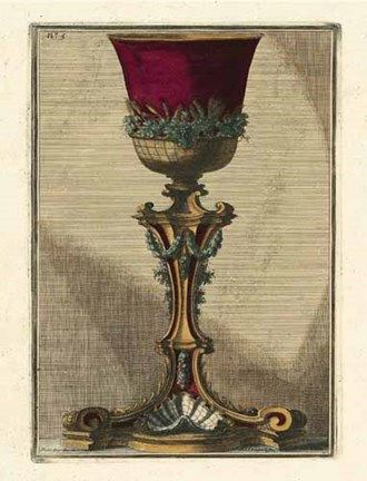 Framed Small Red Goblet (IP) III Print