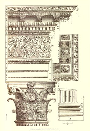 Framed Small Corinthian Detail V (U) Print