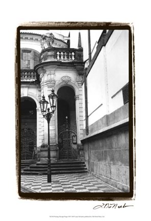Framed Passing through Prague III Print