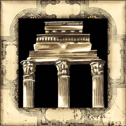 Framed Small Architectural Schema III Print