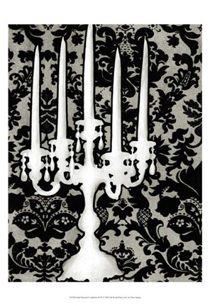 Framed Small Patterned Candelabra II (P) Print