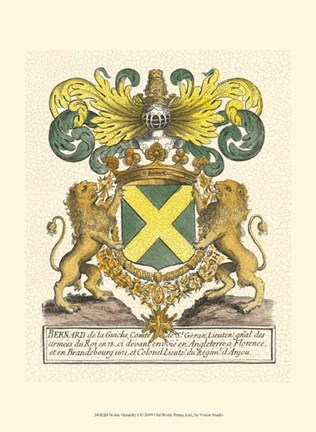 Framed Noble Heraldry I Print