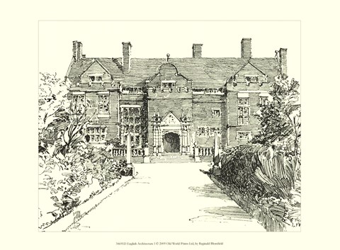 Framed English Architecture I Print