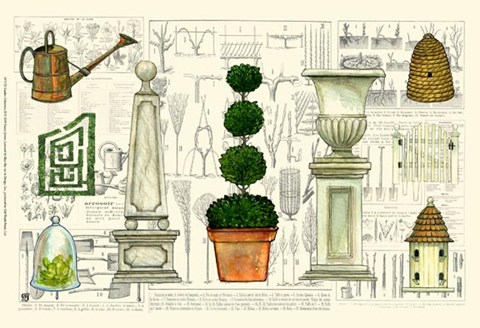Framed Garden Collection II Print