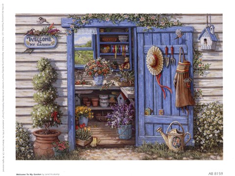 Framed Welcome To My Garden Print