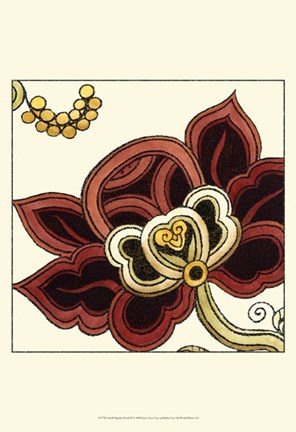 Framed Small Paprika Floral II Print