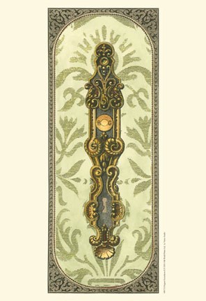 Framed Elegant Escutcheon II Print