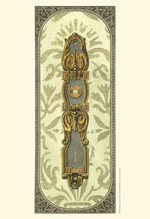 Framed Elegant Escutcheon IV Print