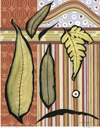 Framed Go Go Leaves II Print