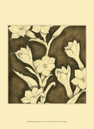 Framed Mini Floral Quartet I Print