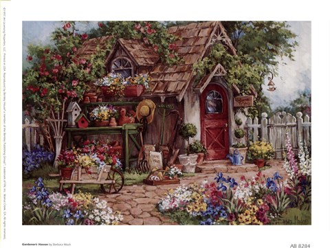 Framed Gardener's Haven Print