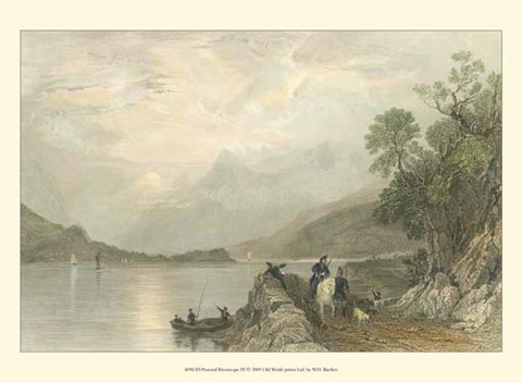 Framed Pastoral Riverscape III Print