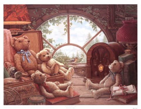 Framed Bears In The Attic Print