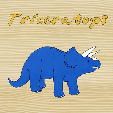 Framed Triceratops Print