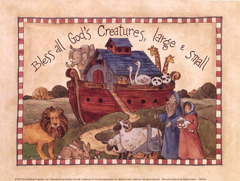 Framed Bless The Creatures Print