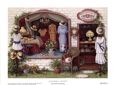 Framed Yesterday&#39;s Fashions Print